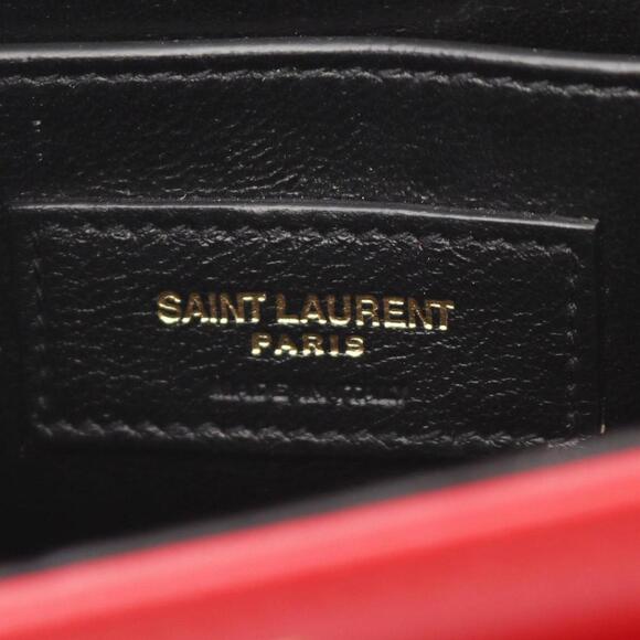 SAINT LAURENT Red Leather Shoulder Bag - Picture 5 of 9